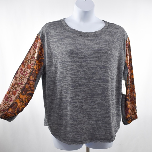 Style & Co Crewneck sheer sleeve Sweater - Picture 4 of 6